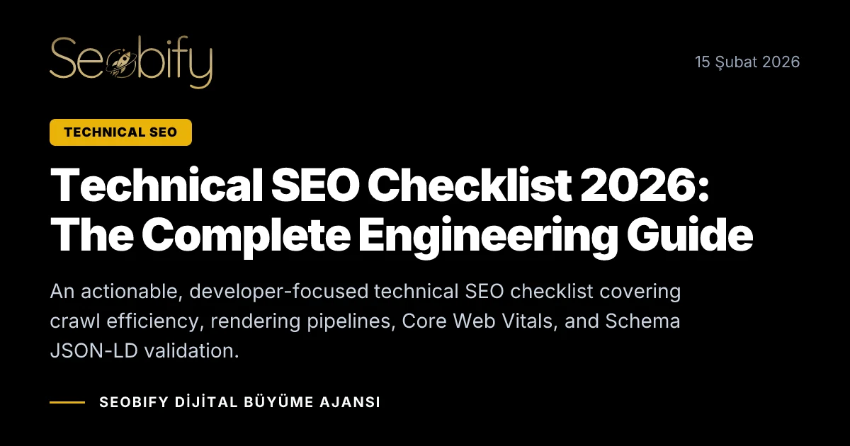 Technical SEO Checklist 2026: The Complete Engineering Guide