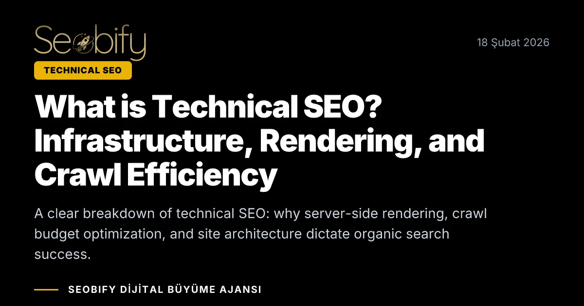 What is Technical SEO? Infrastructure, Rendering, and Crawl Efficiency