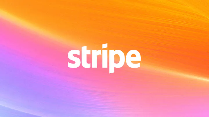 Stripe web sitesinin renkli degrade marka tasarımını gösteren resmi önizleme